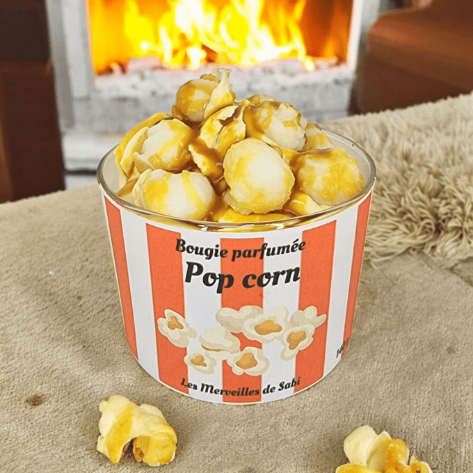 Bougie parfumée  senteur POP CORN